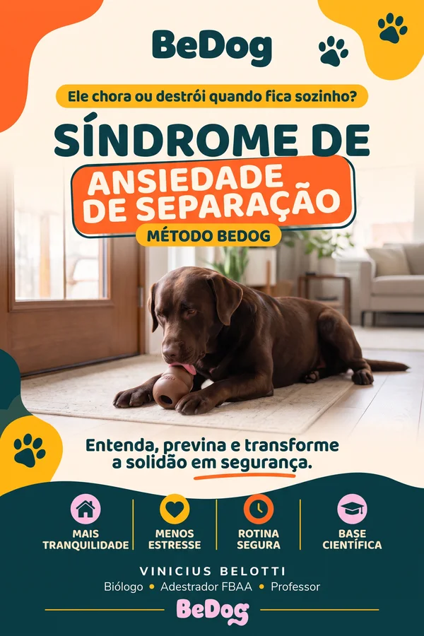 Capa do curso Síndrome de Ansiedade de Separação — Método BeDog