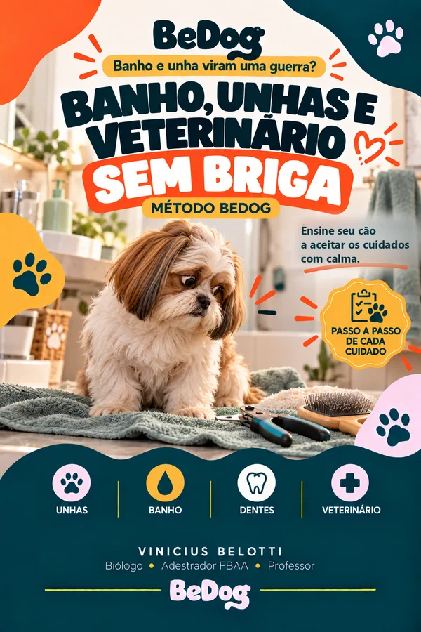 Capa do curso Cuidados sem Briga — Método BeDog